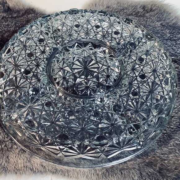 Vintage Indiana Glass Daisy Button Divided Glass Serving Platter - 5 Sections - Picture 4 of 4